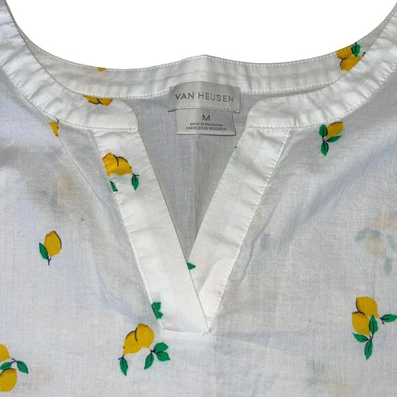Van Heusen Blouse Lemon Floral Bundle Shirts Popover Tunic - Picture 10 of 15